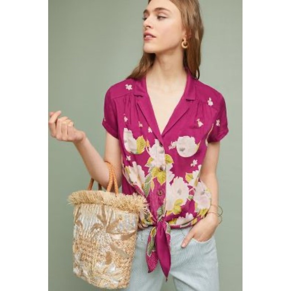 NWT Anthropologie Bateau Buttondown Top - Picture 1 of 1